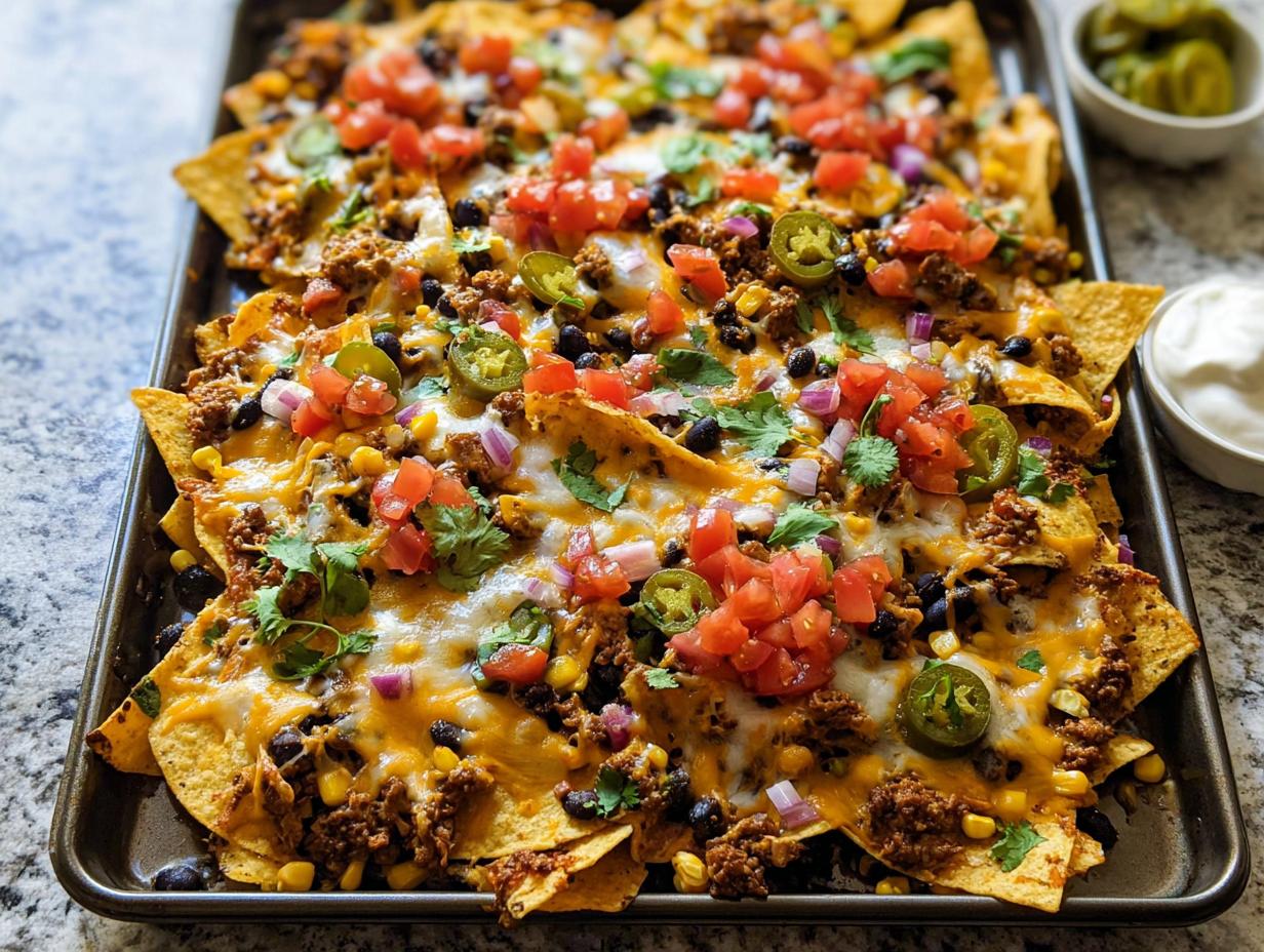 Sheet Pan Nachos (Party Size) - Featured