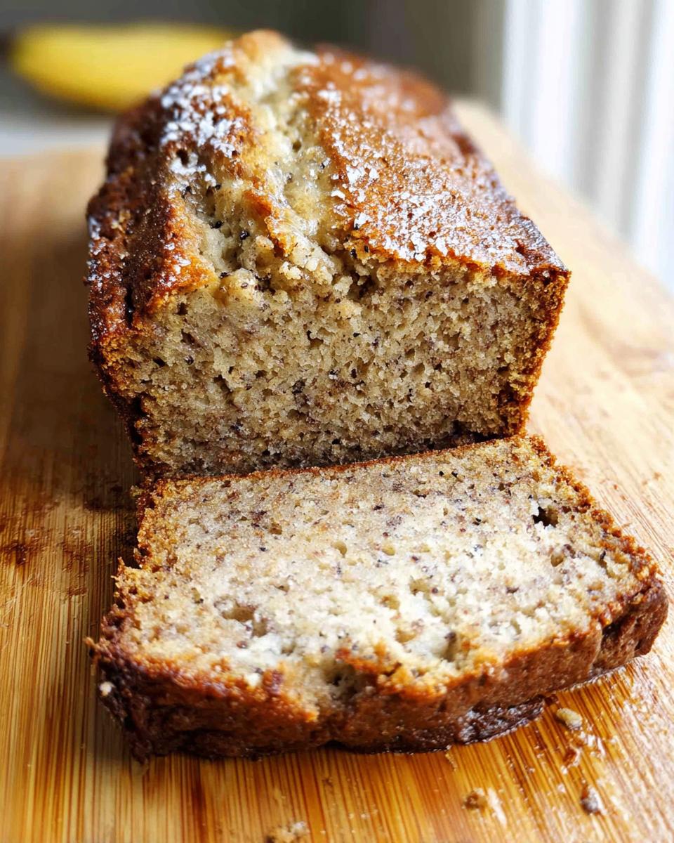 Close-up of the Best Banana Bread 2025, showing a sliced loaf with a crispy crust and moist, tender crumb.