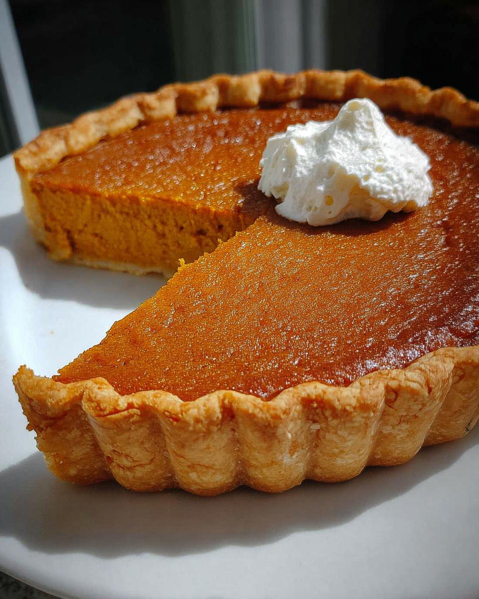 A slice of pumpkin pie with whipped cream, part of a whole pie, perfect for Ultimate Thanksgiving Desserts.