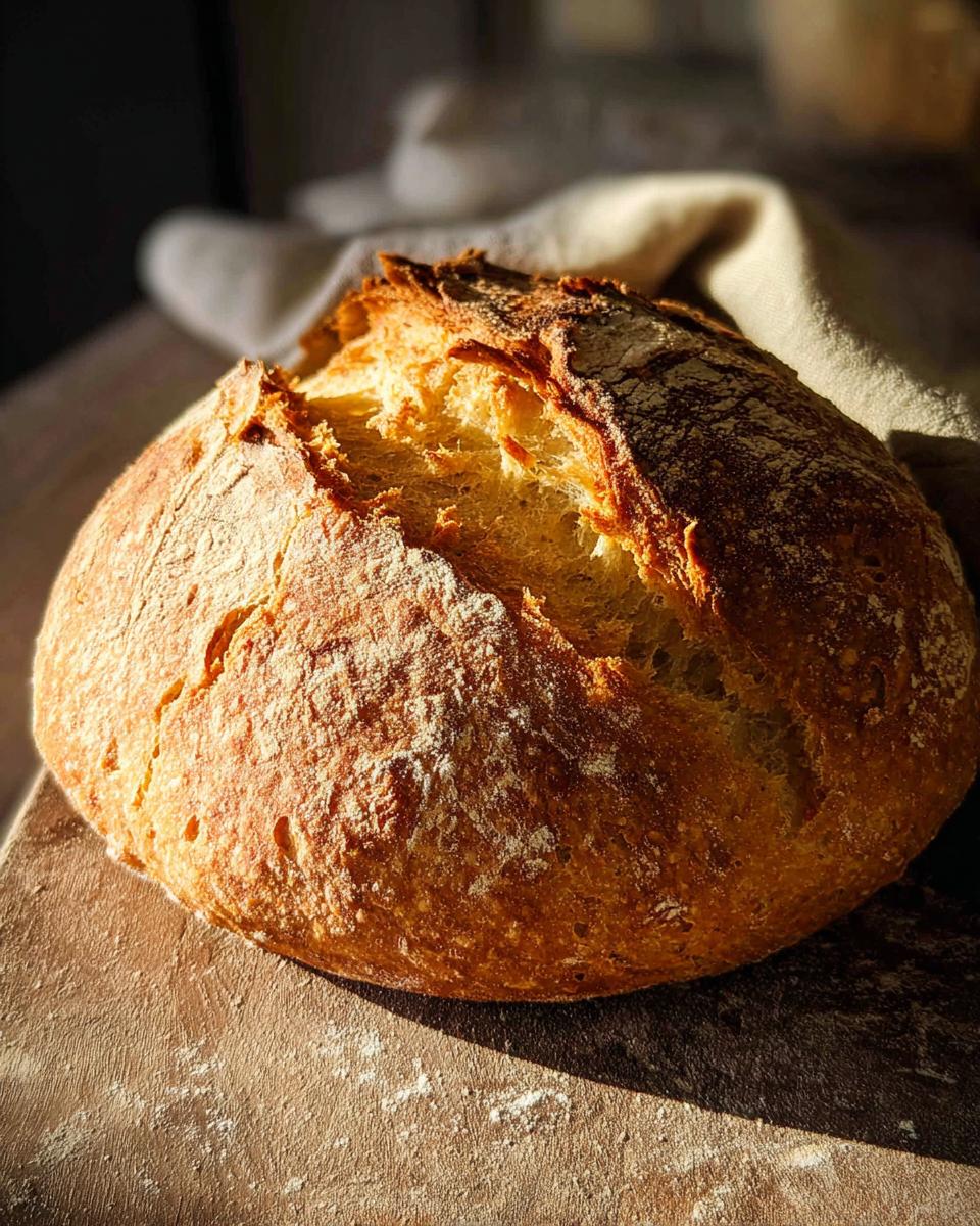 A golden-brown, crusty loaf of homemade bread, perfect for healthy meals recipes.