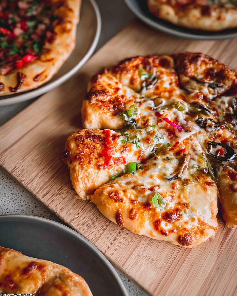 Close-up of a freshly baked homemade pizza with melted cheese and colorful toppings, perfect for pizza night.