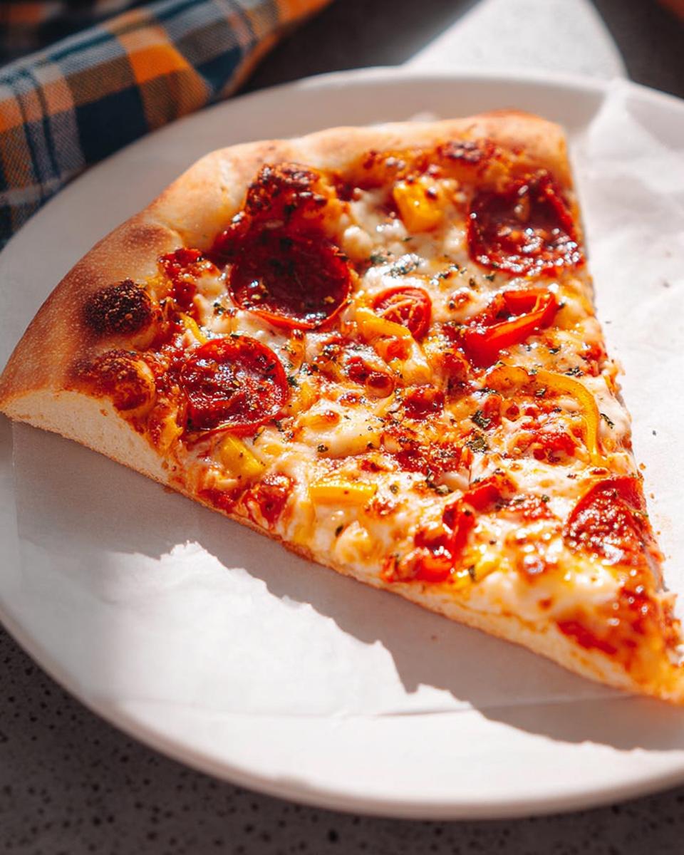 A delicious slice of pepperoni pizza, perfect for Pizza Night Recipes Meal Prep.