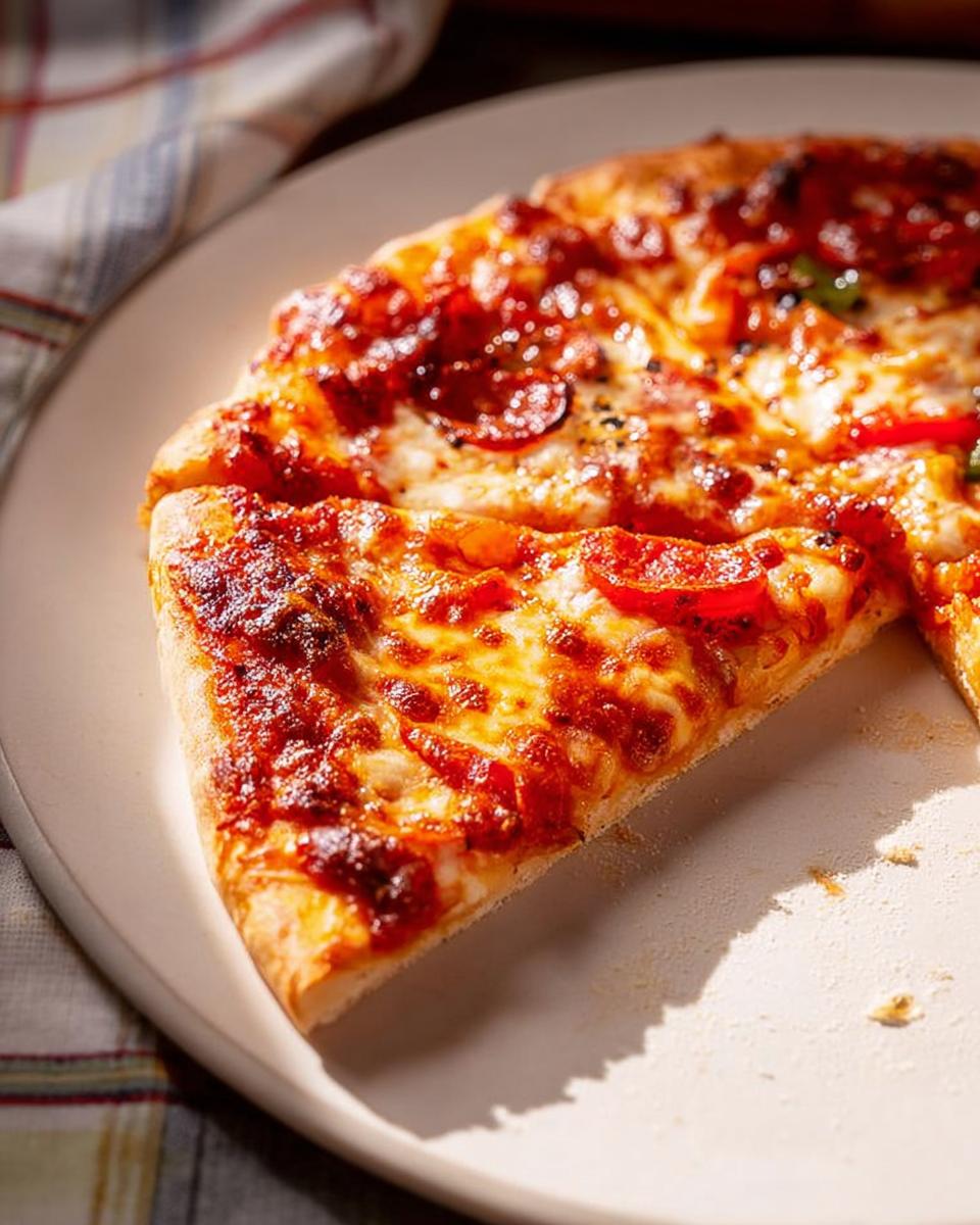 A slice of pepperoni pizza with melted cheese and a golden crust, perfect for Pizza Night Recipes.