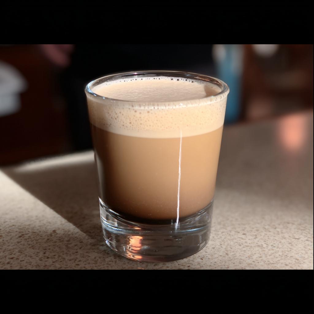 A glass of a creamy Starbucks drink with a foamy top, perfect for busy weeknights.