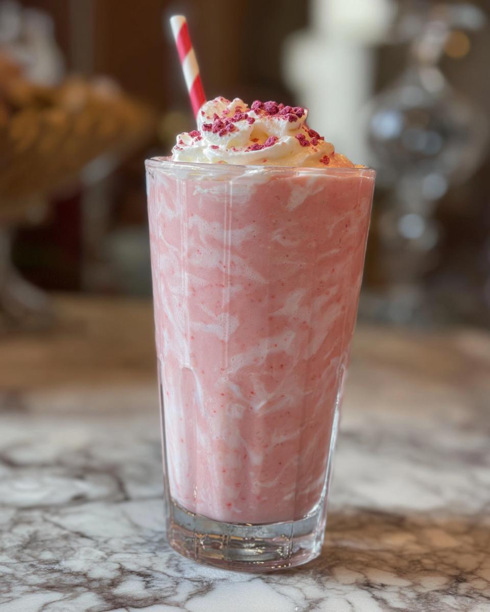 A refreshing Starbucks Pink Drink recipe with whipped cream and freeze-dried raspberries.